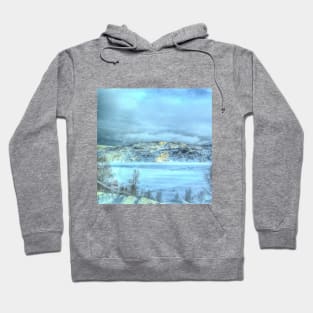 SCENERY 05 - White Snow Winter Mountain Landscape Hoodie